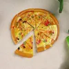 Dekorative Blumen 1PC Simulation Pizza Blöcke künstliches Essen Gemüse Brot Aufnahme Requisiten Keksküche Dekoration