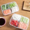 Storage Bottles 4 Grids Food Fruit Box Portable Compartment Refrigerator Freezer Organizers Onion Ginger Container Boxes