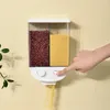 Bottiglie di stoccaggio cereali montati a parete barattoli trasparenti contenitori di cibo in plastica scatole di zucchero accessori da cucina organizzatore di spezie