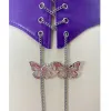 Sishion fioletowy łańcuch motyli szeroki pasek tali