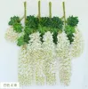 Künstliche Efeublumen Seidenblume Wisteria Vine Blume Rattan für Hochzeit Mittelstücke Dekorationen Bouquet Girlanden Home Ornament 0516 Zz