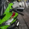 オートバイ修正バックミラー川崎ZX6R ZX14R ZX 6R 14R 14R Ninja400 Ninja650の風力翼調整可能な回転ミラー