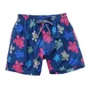 Męskie spodenki 2024 Wysokiej jakości pnie pływackie dla mężczyzn Sexy Mens Beach Shorts Cartoon Turtle Print Summer Shorts Szybkie suche spodenki J240409