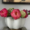 Vases Curvy Decorative Bowl Fluted Vase Centerpiece Floral Container For Wedding Living Room Gift