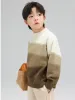 Iens teen boy sweater chaud pullouvers de haute qualité enfants pontons à col