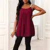 Bluzki damskie afrykańskie moda kobiety szyfonowe cami tops kamizelki bez rękawów Ruffle Casual Loose Swing T-shirt Bluzka