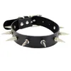 Chokers Gothic Black Spiked Punk Choker Collar Spikes Rivets Studded Chocker Necklace For Women Men Bondage Cosplay Goth Je Dhgarden Dhmzi