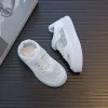 Sneakers crianças meninos respiráveis Mesh Sport Shoes Pure White School 2022 Summer moda