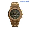 AP Tourbillon Wristwatch Royal Oak Offshore 26320or Mécanique automatique 18K Rose Gold Luxury Mens Watch