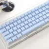 Accessories Jelly Crystal Keycaps Side Engraved Pink Blue 113keys Twotone lnjection Molded DIY Mechanical Keyboard XDA Keycaps