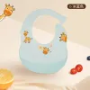Baby Food Bib Imperproof Silicone Food Rice Pocket Super Soft Baby Portable Children's Bib Anti-Dirty