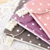 2024 Girl Polka Dot Cotton Linge Sanitary Pad Pouche Aunt Sac serviette Pouche Cosmetics Organisateur de rangement Sag Sanitary Pad Pouch Organisateur