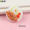 6PCS Dollouse Mini Dim Sum Platter DIY Paisagem Decoração de jardim de fadas Finja alimentos Ornamentos de boneca Acessórios