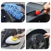 Bilborste 12 stycken Set Detales Wheel Hub Cleaning Brush Waterproof Car Wash Glove Cleaning Car Wash Brush