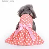 Hundkläder söt husdjursklänning kjol hundkläder med båge sommarkläder prick vattenmelon 20 stilar xs-l l46
