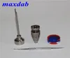 10mm 14mm 18mm 18 mm de ferramenta de unhas de titânio de titânio bong bong domarless gr2 titânio unhas com tampa de carboidrato Dabber Tools Slicone Jar 3642838