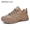 Fitnessschuhe Herumn Frühling Männer plus Größe Outdoor Leder Trekking Wanderschlneaker Mountain Camping Tracking Treking Wanderung 48 49