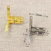 4pcs Golden Hinge Bisagra 90 degrés Angle de meubles Support Hinge de printemps pour la boîte à vin bijoux Boîte à cadeaux Accessoires