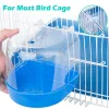 Parrot hängande badkar Budgie Lätt att installera Canary Cage Accessories Pet Bird Bath Box Parrot Vatten duschskål liten fågelbur