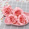 Decorative Flowers 5pc Artificial Rose Silk High Quality For Christmas Wedding Home Decoration Party Fake Flower Cutting Crafts