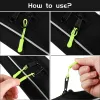 10/20Pcs Zipper Pull Puller End Fit Rope Tag Replacement Clip Broken Buckle Fixer Zip Cord For Backpacks Luggage Travel Bag