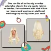 Cosplay Wig Blonde Wavy 24" Long Hair Wig - Blond Doll Barber Wig with Straight Bangs Suitable for Halloween and Christmas party