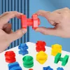 8 Set Vidalı Yapı Taşları Plastik Ekleme Blokları ÇOCUKLAR İÇİN SUN ŞEKİLİ TOYS EĞİTİM Oyuncaklar Montessori Ölçek Modelleri