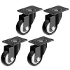 4pcs Coleta pesada móveis pequenos lançadores de pequenos giro racheis silents gatezas swivels de rodas de rodas únicas