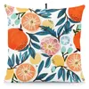 Oreiller xunyu couvercle d'impression double face fleurs de bande d'oreiller et motif de feuilles 45x45cm