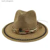Chapéus de aba larga chapéus de balde novo chapéu de palha colorido chapéu de verão para mulheres homens jazz chapéu de cor panamá praia sun chapéu de moda de moda acessórios y240409