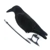 Guguluza 2 PCs Crow Hunting Dekoy Garden Künstliche Krähenköder schwarzer zerströmter Krähenschreckentdecker für die Jagd Shooting