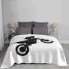 Decken Abenteuer mit Motorrad mit oberster Qualität bequemer Bettsofa Weiche Decke Motorrad Biker cooles Fahrrad Lustiges Rennen Retro