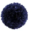Decorazione per feste 1pc set 7.8 pollici blu navy blu fiori di tessuto appeso per le decorazioni di palline da pom di compleanno
