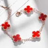 Van Bracelet Moda coreana Cinco pulseira de flores de folhas de quatro folhas Bracelet Bracelet Incluste Jóias Tiktok Acessórios 2024 Nova pulseira