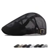 Boinas Mesh Sun Hats Casual ajustable Ajustable Ayudable Sboy Cap Protection Boina para hombres Boina