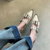 2024 Spring Summer Women Shoes Gothic Chunky Heels Women's Pumps Rivet Street Style Medium Heel Punk Vintage Casual Sandals