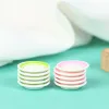 5pcs/bolsa 1:12 DollHouse miniatura pratos coloridos de pratos de cozinha Acessórios de cozinha brinquedos
