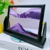 Creative Moving Sand Art Painting Square Glass 3D Deep Sea Sandscape Quicksand Hourglass Rotatable Flowing Sand Home Decor Gifts