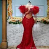 2024 PLUS TAMANHO ASO EBI PROM VESTIDOS PARA OCEIRAS ESPECIAIS ILUSÃO DE ÚLTIMAS DE PELURAS MANEIRAS LONGA MANEIRAS DIFICAÇÕES DO LIVENTES PEARLOS VESTIDOS DE RECEPTION DE RECEPTION DRESA AM692