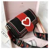 Bag Women's Crossbody Designer Shoulder Satchel Broadband Messenger Small Square Love Pattern Purses And Handbags PM110