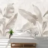 Custom 3D Wall Mural Vintage Nordic Style Decor Decorated With Hand-painted Plant-Wood Grain Indoor Background Wall Paper Fresco