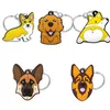 1pcs PVC Cute Dogs Keetchain Pastore tedesco Koki Keyring Kids Regalo di compleanno Gadget per man per le forniture per le principali accessori per auto