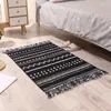 Carpets Tassels Carpet 60X90Cm Cotton Linen Bohemian Geometric Foot Pad Bedroom Bedside Area Rug Kitchen Floor Mat