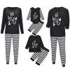 Top Family Pyjama Christmas Mother Kids Fille Baby Pajamas Famille Matching Tenues Lettre imprimé T-shirt Pantalon Slembear