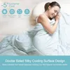 Cobertores Clanta de resfriamento para dormentes durante toda a temporada Consolável e respirável Stay Stay Cool Night Color Solid Colct Quilt