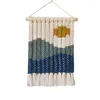 Taquestres Creative Hand Tecido Macrame Wall Hanging Tapestry Gorgeous Chic Bohemian para Decoração de Decoração da Casa Decoração de Antecedentes