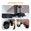Clip on Desk Cup Holder Office Tabletop Levers Rotary Mok Stand Side Sofa Tray Water Glass Desktop Randen