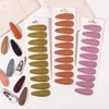 10pcs / set Femmes Couleur solide Snap Clips de cheveux pour enfants Girls Forme d'eau BB Clippins Hairpins Barrettes Accessoires de cheveux en gros