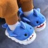 Мальчики девочки Shark Slippers детские дома милые тапочки для малышей плюшевые теплые тапочки без скольжения в помещении для спальни зимние ботинки