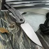 ZT 0545 D2 Bladkolfiberhandtag utomhus Camping Jakt Portable Folding Knife Mäns gåva